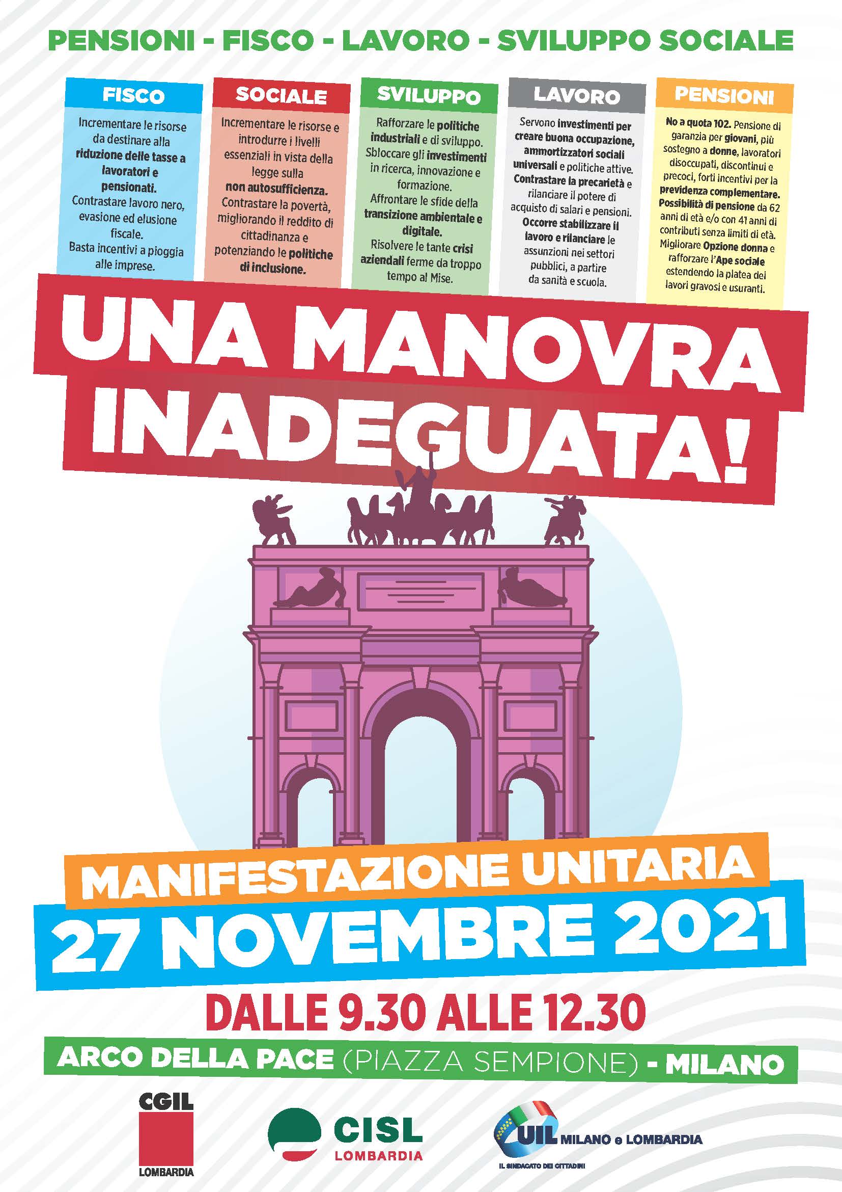 Manifestazione Unitaria 27 Novembre 2021